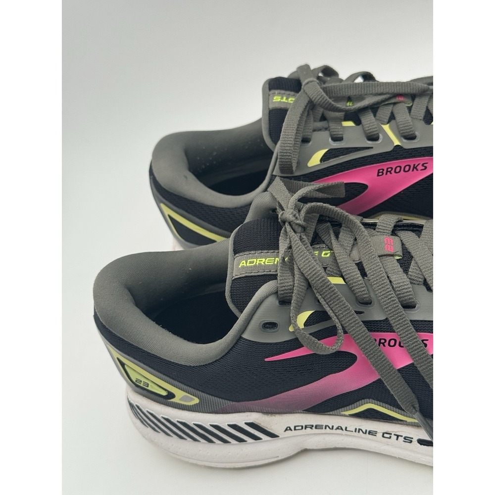 Brooks Womens Adrenaline GTS 23 1203811B037 Black Running Shoes Sneakers Size 10 - Picture 5 of 14